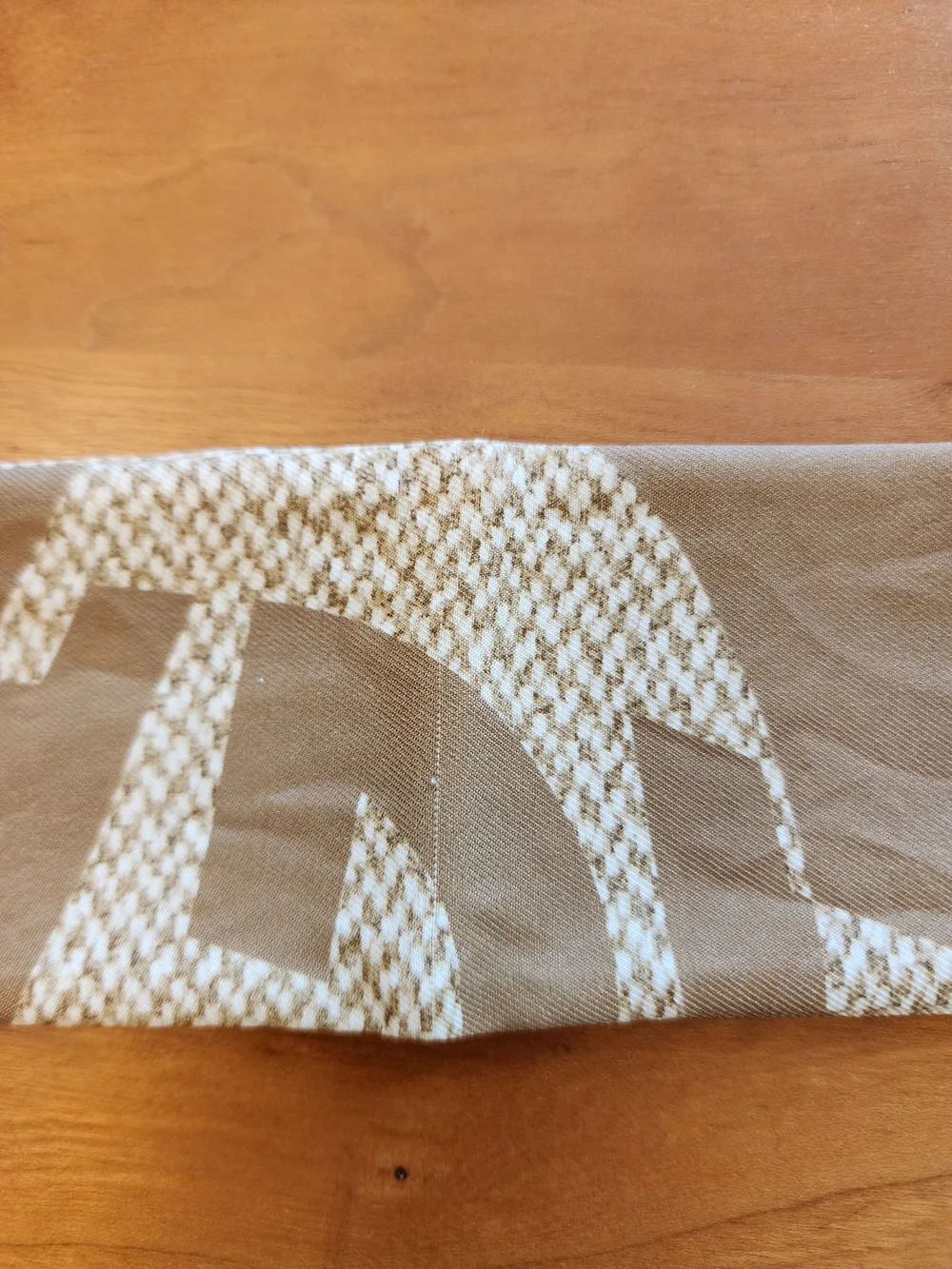 Ferragamo Beige Patterned Decorative Scarf